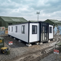 Cabine médicale sanitaire préfabriquée pour hôpital de campagne d'urgence, clinique d'isolement, bloc médical, maison conteneur extensible