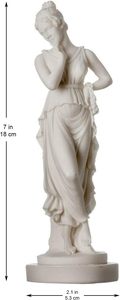 Magnifique statue <span class=keywords><strong>de</strong></span> <span class=keywords><strong>la</strong></span> <span class=keywords><strong>déesse</strong></span> <span class=keywords><strong>grecque</strong></span> Persephone, <span class=keywords><strong>déesse</strong></span> du monde souterrain, avec fleurs et végétation printanières et motif floral, 7 pouces - Product Image 2