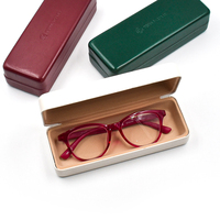 Boîte à lunettes carrée en métal personnalisée, emballage rectangulaire pour lunettes, boîte rigide en fer pour lunettes