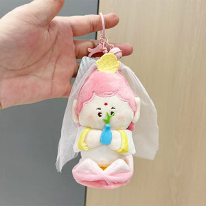 Nuevo colgante de llavero de felpa con imán de Buda de Alegoría de China-Chic, muñecos pequeños, juguetes de peluche alrededor del templo del mito antiguo - Product Image 6
