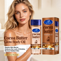 Huile pour le corps au beurre de cacao DR.DAVEY 200 ml, extra éclaircissante, réparation nourrissante 72h, huile hydratante intense pour une peau éclatante
