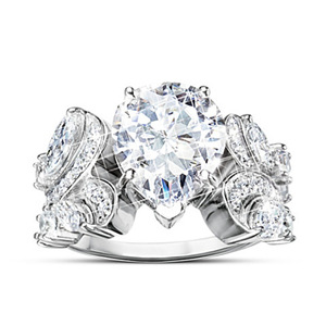 Anello da Donna con Zirconia Cubica a Goccia, Accessorio di Gioielleria alla Moda per Feste - Product Image 3