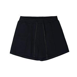Short en éponge française 360GSM pour femme, taille élastique, vêtements de sport décontractés à coupe décontractée - Product Image 1