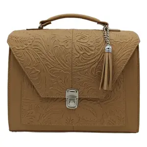 Bolso de Mano Tipo Sobre para Mujer, Marca Fana, en Cuero PU Color Camel, con Cierre de Broche y Correa de Cadena, Estilo Clásico para Uso Diario - Product Image 1