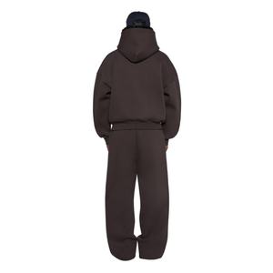 Felpa da uomo stile personalizzato felpa con cappuccio 450 Gsm-500 Gsm <span class=keywords><strong>in</strong></span> poliestere Oversize <span class=keywords><strong>canguro</strong></span> <span class=keywords><strong>tuta</strong></span> tecnica lavata con cerniera tasca anteriore - Product Image 5