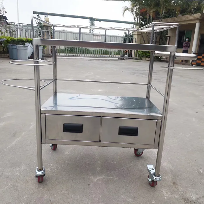 Stainless Steel Rumah Sakit Medis Trolley Bedah Trolley Di Thailand/Logam Perawatan Tangan Arus Keranjang Produsen Peralatan