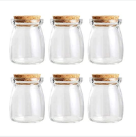 Mini bocaux en verre avec couvercle en bois, bocaux pour faveur de bouchon en liège, de 100ml, offre spéciale