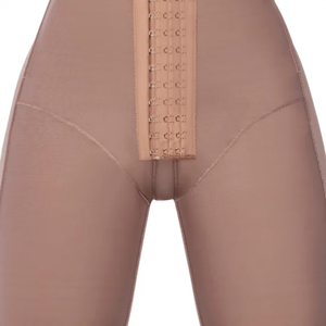 Fajas Larga Con Varillas Grecia女性用コルセットオープンバスト膝丈Fajas圧縮服フック付きアイボディスーツステージ2 - Product Image 3