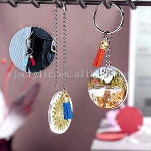 Venta caliente logotipo personalizado dibujos animados <span class=keywords><strong>brillo</strong></span> epoxi llavero encanto Pin soporte plástico llavero Anime acrílico llavero - Product Image 6