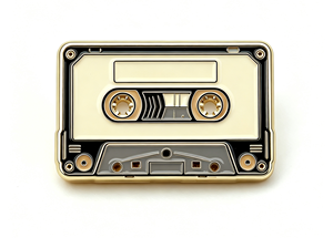 Pin Personalizado con Diseño de Cassette, Emblema Metálico Chapado en Oro, Recuerdo Musical Retro para Ropa, Decoración Navideña - Product Image 5