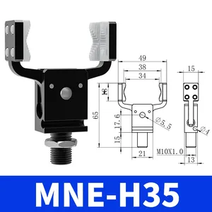 Zhixin cơ khí Tay <span class=keywords><strong>Mini</strong></span> Thiết bị truyền động <span class=keywords><strong>Gripper</strong></span> <span class=keywords><strong>Mini</strong></span> răng bên ngoài từ nhựa Pad <span class=keywords><strong>Gripper</strong></span> Claw khí nén hình miệng nước - Product Image 5