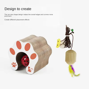 Tiragraffi per Gatti in Cartone Ondulato a Forma di Organo con Campanello, Struttura per Arrampicata e Giocattolo per Animali Domestici Resistente ai Graffi - Product Image 6