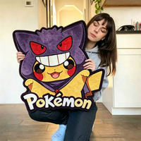 Tapis doux Alfombra Soft Pokemon Pikachu, tapis imprimé sur mesure avec des personnages de dessins animés, motif de cartes de jeu, tapis Y2K