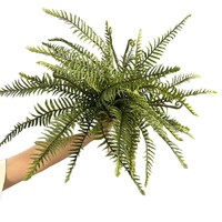 Fougère artificielle en cuir synthétique 40cm 47cm 62cm, branche de verdure en faux cuir pour la décoration de la maison, du bureau, de l'hôtel, des mariages, vente en gros