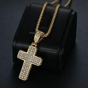Hip Hop Iced Out CZ Christian Religious <b>Cross</b> Waterproof Pvd Thick Pendant Stainless Steel Fashion Jewelry <b>Necklaces</b> <b>Men</b> Male - Product Image 6