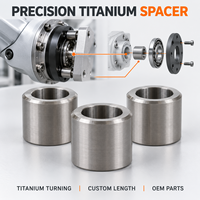 Selongsong Spacer Titanium CNC Kustom untuk Peralatan Robotik Komponen Presisi Hasil Bubut OEM