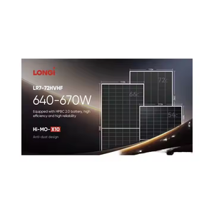 แผงโซลาร์เซลล์ Longi Solar Hi-MO X10 Guardian LR7-72HVHF-650M แบบ Half Cell สำหรับเทคโนโลยี TOPCon PERC สำหรับใช้ในบ้านและอุตสาหกรรม พร้อมแบตเตอรี่ LR7-72HVHF-6 - Product Image 5