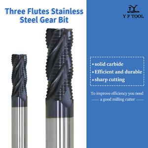 Three Flutes 3F Stainless Steel <strong>Gear</strong> Bits CNC Custom S/S Router Bits Cutter Tungsten Carbide <strong>End</strong> <strong>Mill</strong> for Hard Metal <strong>Cutting</strong> - Product Image 2