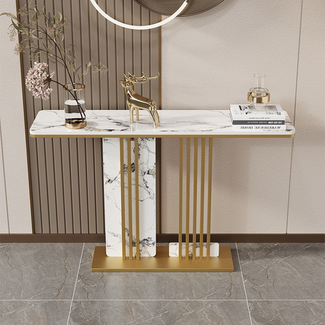 New Designer Hotel Control Console Table, Golden Corridor Entrance, Modern Luxurious Living Room Furniture