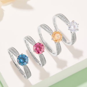 Nữ Hoàng S925 Bạc & Bạch Kim 1 Carat D Lớp Micro-Truyền Ánh Sáng Sao Moissanite Thẳng Cánh Tay Nữ Vòng - Product Image 6