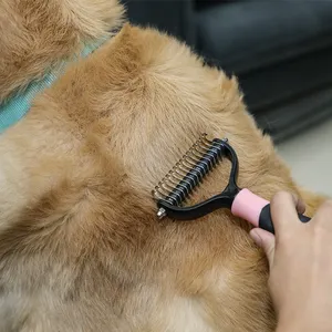 Easy Shedding Safe Grooming Pet Comb Cleaning Brush Dog Dematting Brush