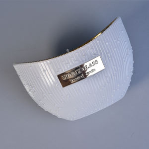 Luxury Trắng Và Mạ Điện Thuyền <span class=keywords><strong>Shape</strong></span> Glass <span class=keywords><strong>Candle</strong></span> <span class=keywords><strong>Holder</strong></span> Cho Bán Buôn - Product Image 4