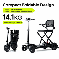 Scooter électrique pour personnes âgées à 4 roues, 180W, 1 passager, quadricycle, batterie lithium-ion pour usage quotidien familial