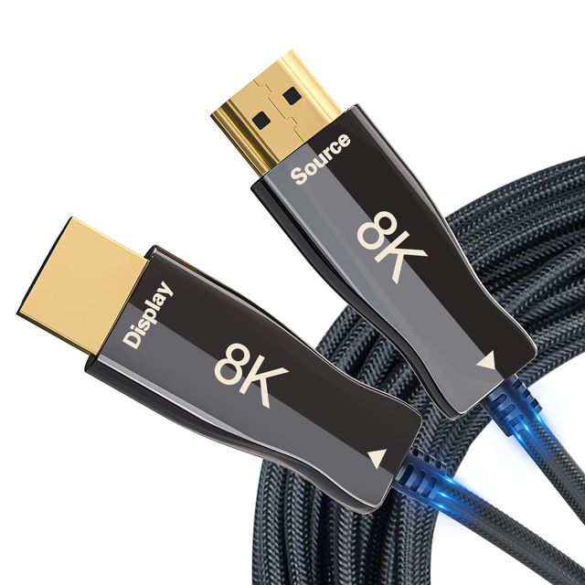 Cable Fiber Optic100ft 8K60Hz  4K120Hz 48Gbps High Speed Long HDMI 2.1 Cord Ultra HDR10 EARC 3D HDCP2.2 for Xbox PS5 TV Monitor