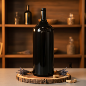 Botella de Vino Redonda de Vidrio de 12L Changyou, Hecha a Mano, con Corcho y Estampado en Caliente, Venta al Por Mayor de Lujo, OEM/ODM, MOQ Bajo - 1542 - Product Image 1