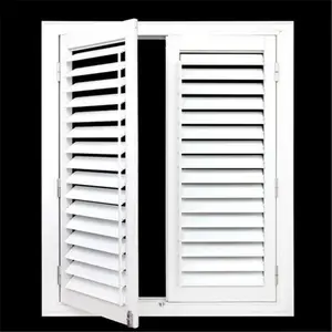 Y-TOP 2023 Simple design aluminum shutter windows with built in blinds shutter blinds for window