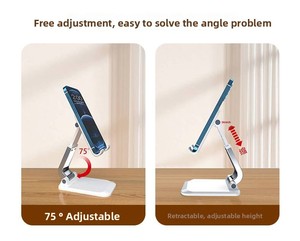 Supporto Pieghevole per Telefono, Altezza Regolabile Telescopica, Portatile per iPhone iPad <span class=keywords><strong>Samsung</strong></span>, Streaming Live, Logo Personalizzabile - Product Image 3