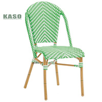 Chaise de salle à manger, jardin, restaurant, aluminium, corde, empilable, balcon, café, chaise à dossier en rotin, chaise de salle à manger sans accoudoirs, chaise d'extérieur en rotin
