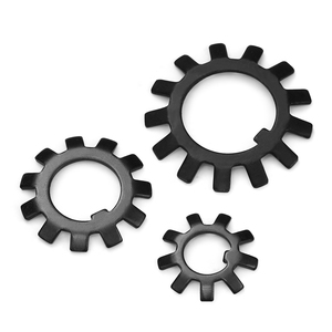 Arandela de seguridad DIN5406 con múltiples dientes, anillo de retención de acero con dientes externos antideslizantes para tuercas redondas - Product Image 3