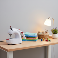 Mini machine à coudre électrique à fonctionnement électronique, longueur de point réglable, ultrasonique, facile à utiliser pour les tissus et les vêtements