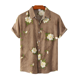 Camicia a maniche corte <span class=keywords><strong>da</strong></span> spiaggia, nuova in poliestere, casual, con stampa a pois, taglie forti <span class=keywords><strong>da</strong></span> <span class=keywords><strong>uomo</strong></span>, estiva, ecologica, servizio OEM - Product Image 1