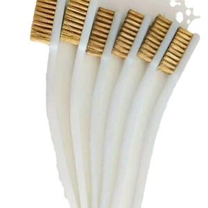 Brosse métallique industrielle Nantong à poils en bronze, manche en plastique, outil de nettoyage pour pièces de machines d'impression - Product Image 5