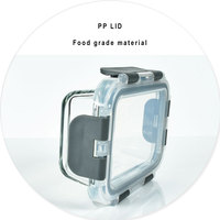 Boîte alimentaire hermétique en verre borosilicate personnalisée pour cuisine et articles ménagers, avec couvercle verrouillable et étiquette, idéale pour bébé