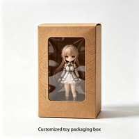 Boîte d'emballage pour jouets avec fenêtre transparente personnalisée OEM ODM, boîte en papier kraft recyclable pour figurines de collection et animaux en peluche