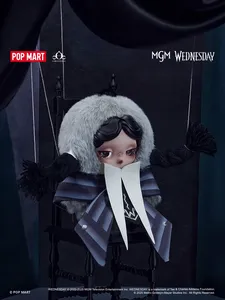Porte-clés original authentique de poupée en peluche Popmart FROZEN wednesday (version d'uniforme scolaire Nevermore Academy) - Product Image 2