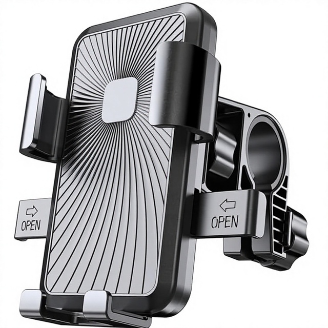 Universal Motorcycle Phone Holder Mount Handlebar Fix 360 Rotatable Adjustable Dropproof Anti-Shock Vibration Dampener Quick