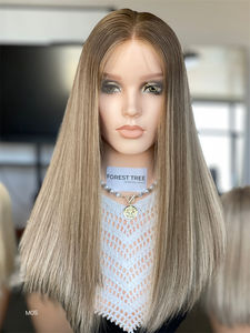 Haute qualité dentelle haut casher juif perruques cheveux européens avec HD dentelle 100% livraison gratuite 19 pouces pour les femmes caucasiennes - Product Image 2