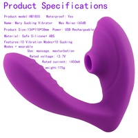 Vibrador de Doble Cabezal con Succión de Silicona Recargable por USB, Mini Estimulador de Clítoris y Punto G, Masajeador con 10 Frecuencias y Control Remoto