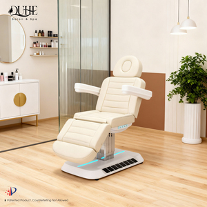 Lettino Estetico Elettrico Bianco con 4 Motori, Regolabile per Trattamenti Viso e Ciglia, per Spa, Salone e Centro Estetico con Luce Ambientale - Product Image 4
