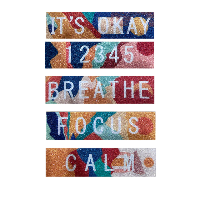 Xuri Anxiety Sensory Stickers Calm Stickers Reusable Sensory Strips Adhesive Textured Strips Toys Stress Anxiety Relief Items