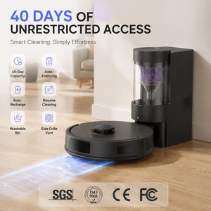 Robot Vacuum Cleaner with Self Emptying Station LDS Navigation Smart APP Control Wet <b>Dry</b> Sweeping <b>Mopping</b> Robot Vacuum OEM ODM - Product Image 1
