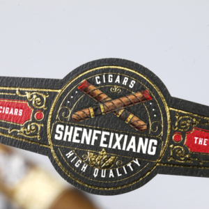Custom Cigar Ring Adhesive High Quality <b>Waterproof</b> Embossed Cigar Bands Hot Stamped Gold Foil Cigar <b>Labels</b> - Product Image 1