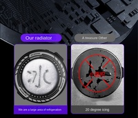 Refroidisseur de téléphone magnétique surclocké à semi-conducteurs TEC, 8 canaux d'air, 2 vitesses, pour le gaming e-sport et le streaming en direct