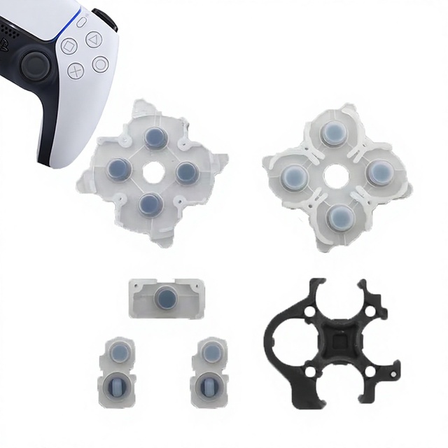 Silicone Conductive Rubber Pads For PS5 Controller BDM-020 Replacement Parts L1 R1 L2 R2 Adhesive Button Changing Keypad