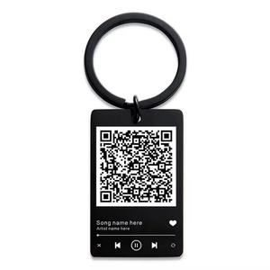 พวงกุญแจ QR Code โลโก้สั่งทำราคาโรงงาน สแกน QR ฟังเพลงโปรด พวงกุญแจเพลง Spotify - Product Image 2