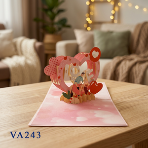 Carte pop-up 3D personnalisée tendance pour couple, découpée au laser, artisanat en papier fait main, cadeaux de mariage, artisanat de Hanoï, Thanksgiving - Product Image 4